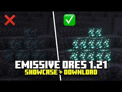 Emissive Ores 1.21/1.21.1 Texture Pack Showcase + Download LINK