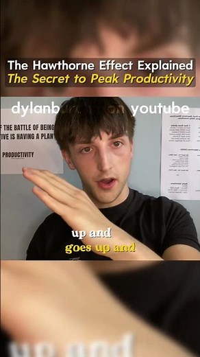 The Hawthorne Effect Explained | Secret to Peak Productivity #history #productivity #science #shorts