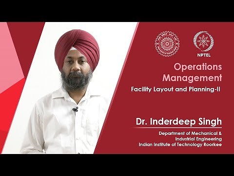 Lecture 22 Facility Layout and Planning-II