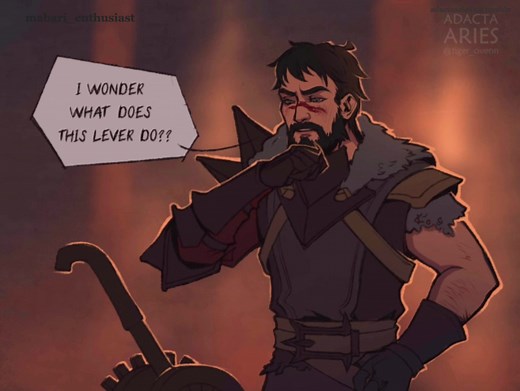 Garrett Hawke Comic: 'I Wonder What This Lever Does'
