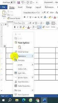 How to split 1 cell into 2 cells in Word
