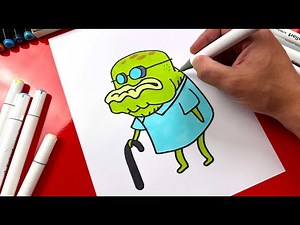 How To Draw Old Man Jenkins From SpongeBob