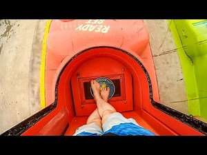 Red Trapdoor Waterslide at Adventure Island | Vanish Point POV