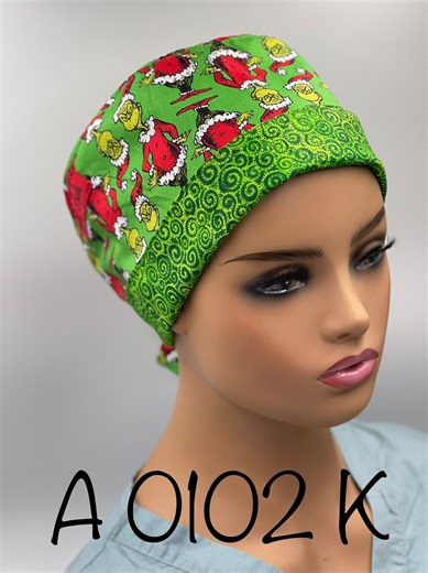 Grinch Scrub Caps. the Grinch Grinching! All Sizes . Snazzy Christmas Scrub Caps for Everyone. Group Purchase With Friends! - Etsy