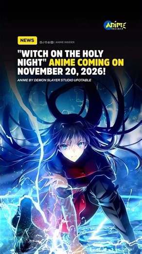 Witch on the Holy Night Anime Film Set for November 20, 2026 Premiere in Japan!
