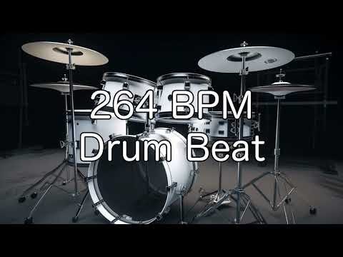264 BPM Rock Drum Beat for Musical Practise
