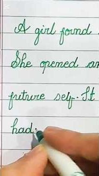 Joining handwriting practice with green pointer #beautifulhandwriting #handwritingpractice