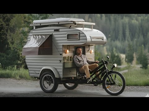 2026 Kevin Cyr Tricycle Camper Review | Retro Art Meets the Future of Electric Camping