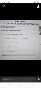 Success Ladder PlanFill out the following prompts to plan you... | Filo