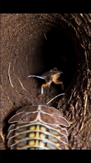 What’s Inside a Pill Bug Nest? 😱 Tiny Camera Reveals the Secret Underground Colony #calvine #midges