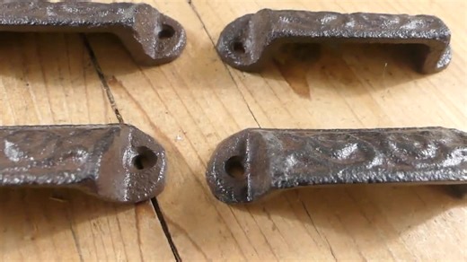 20 Ornate Cast Iron Drawer Pulls: Rustic Brown Bin Handles - Etsy