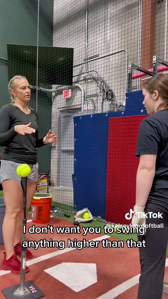 Sternum height is the highest tee position we want to practice. When hitting it, drive down through the legs and adjust your tilt accordingly. #softballtips #battingtips #softballcoaches #softball #softballtiktoks #hittingcoach #softballgoals #hittinggoals #batting #klsoftballcoaching