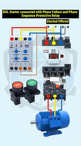 DOL Starter connected with Phase Failure and Phase Sequence Protective Relay #ElectedOfficial #educational #education #electricalengineer #Electricalwiring #electricalengineering #electricalcontractor #electricalservices #ElectricalSafety #electricalwork #electrical #electricity #electrician #electric | 𝐄𝐥𝐞𝐜𝐭𝐞𝐝 𝐎𝐟𝐟𝐢𝐜𝐢𝐚𝐥