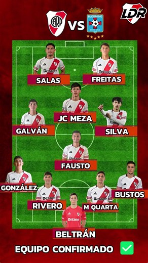✅ EQUIPO CONFIRMADO📋🧠 de River Plate 🆚 Blooming | copa Sudamericana 2026 #riverplate