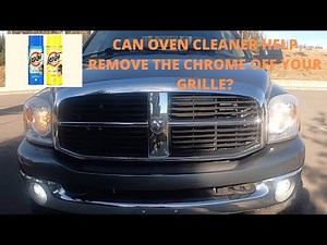 Removing the "Chrome" of the grille of my Cummins and paint matching it.
