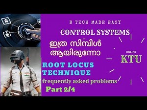 ROOT LOCUS TECHNIQUES (sure topic) :PART 2/4 by Dinu A G/Control Systems