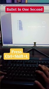 Ms Word Bullet In One Second #excel #exceltips #shorts #short