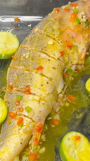 Oven Baked Fish with Fresh Vegetable Salsa #shorts