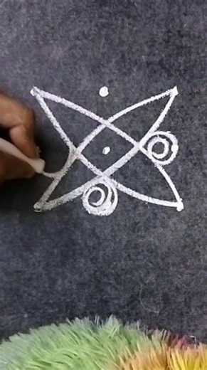 simble rangoli Puli kolam (magic kolam art)