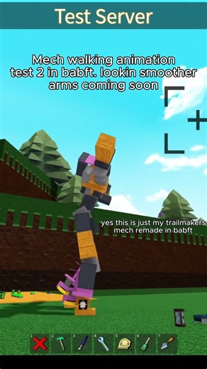 The mech walking is getting smoother, may do a tutorial on this. Smooth Walking Animation. #babft