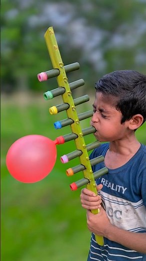 Wow amazing Bamboo & balloon big toy #diy #art
