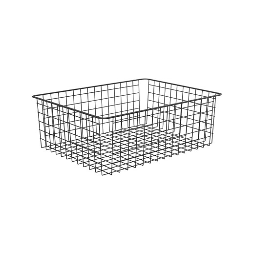 Flexi Storage Home Solutions 410 x 185 x 535mm Black 2 Runner Wire Basket