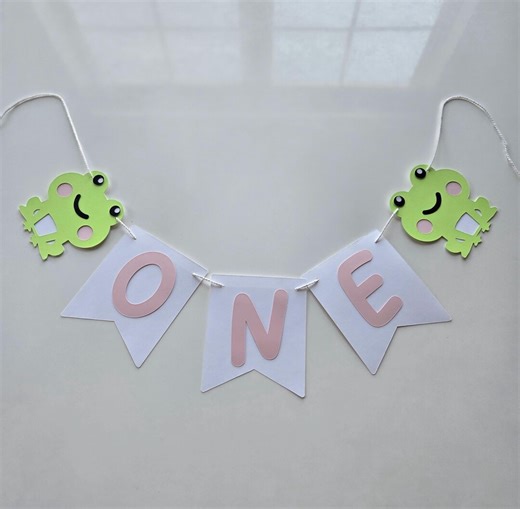 Frog High Chair Birthday Banner - Etsy