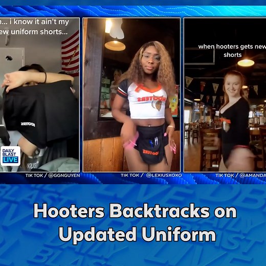 17K views · 169 reactions | Hooters backtracks on new uniforms with thong-like shorts after employee outcry. Al Jackson argues Hooters was bullied by its employees. Tory Shulman says employees pulled off a successful protest. With whom do you agree? ▶️ https://youtu.be/31kT0thoiKg | Daily Blast LIVE | Facebook