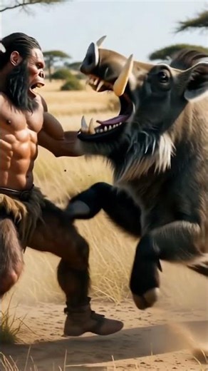 Early Human vs Giant Baboon | Primal Survival in the African Wild