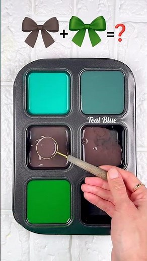 🌿 Fresh Nature Vibes: Teal, Earth, and Forest Green Palette #colormixing #artshorts #colormix