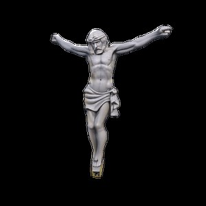 Jesus Crucified - 3D Full Body Model for Wooden Cross - Detail on Feet Included