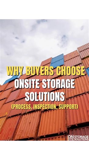 🎥 What Sets Onsite Storage Solutions Apart When people start looking for a shipping container for sale, price is usually the first thing they compare. But buyers who’ve been through the process know there’s more to it than that. Here’s why many buyers choose Onsite Storage Solutions: ✔️ It starts with the process Each container is checked before it goes out, because details matter. ✔️ Condition matters Doors, floors, and overall structure all affect how a shipping container performs after deliv