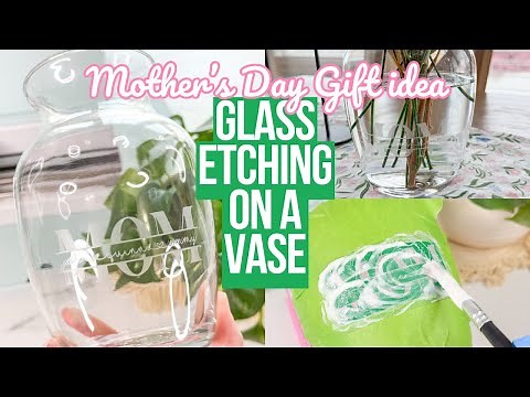 GLASS ETCHING A DOLLAR TREE VASE + BEGINNER FRIENDLY!