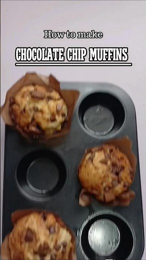 Bakery Style Chocolate Chip Muffins.