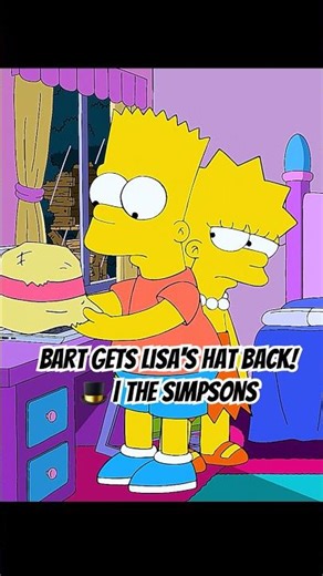 Bart Gets Lisa's Hat Back! 🎩 | The Simpsons #thesimpsons #shortsvideo