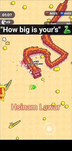 SNAKE CLASH ANDROID GAME in 4K 🐍🎮 #snakeclash #androidgame #shorts #viralgame #hsinamlawar#4k