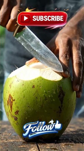 Cleanest Coconut Cut Ever – Pure Liquid Satisfaction! 🥥✨