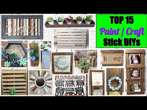 😍TOP PAINT STICK Crafts & DOLLAR TREE DIYs | Budget Farmhouse Decor | HIGH END Look for Less