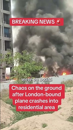 Chaos on the ground after London-bound plane crashes into residential area #themirror #planecrash