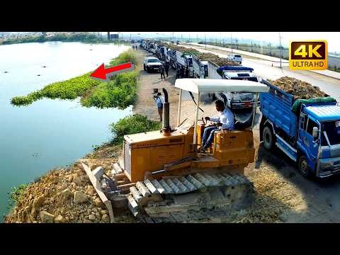 Nicely First Start Amazing Project!!! Transforming a Landfill Dumping & Dozer in Action!