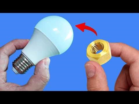 Use an old, ordinary screw and nut to fix all the LED lights in your house! 😱|smart creation