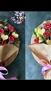 How to make a Gorgeous Ferrero Charcuterie Bouquet💐 Easy DIY Tutorial Edible Flowers Bouquet 🌹