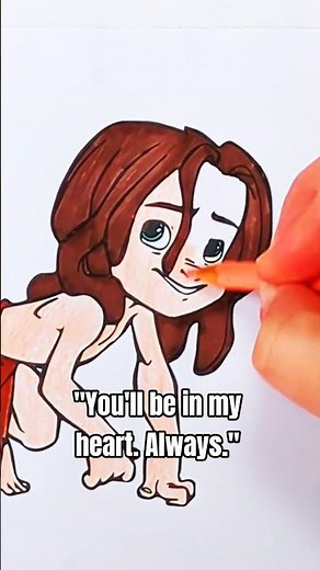 Baby Tarzan Coloring Pages – Cute Disney Jungle Fun! #coloring #disney