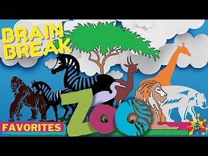 BRAIN BREAK: FAVORITE ZOO ANIMALS! Exercise break. Gonoodle alternative movement activity. Warm up.