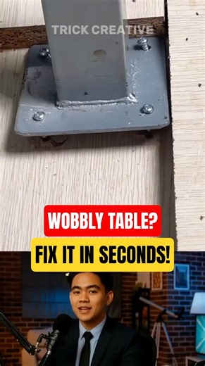 Wobbly Table? Fix It in Seconds! #lifehacks #creative #diy #shorts