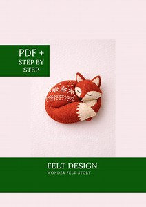 Woodland Felt Animal, Felt Fox Sewing Pattern Scandinavian Style, Swedish Christmas, Swedish Decor, Scandinavian Tree Decor, Felt - Etsy