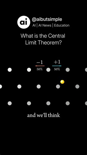 AI • Machine Learning • Tech on Instagram: "The Central Limit Theorem (CLT) is a foundational statistical principle stating that the distribution made from sampling independent, identically distributed random variables will converge to a normal distribution as the sample size increases, regardless of the original population’s distribution. We can visualize this using the ball and peg example in the video. As we draw random variables (the ball’s final position), we notice that they slowly, over t