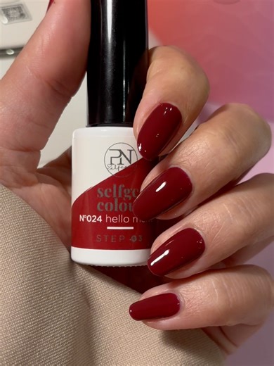 Dark red nails just hit different 🍷 Watch these deep, dreamy shades come to life. Glossy, rich and effortlessly chic. #pnselfcare #valentine #rednails #nails #nailinspo