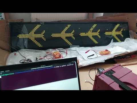 Mobitec 19x112 Flip-dot display: HIDDEN symbols & animations