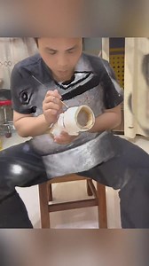 How to #repair a cracked #puppet? Dip a brush into warm water and gently scrub the dirt off the cracked area. The key lies in the pressure applied – too much force can lead to destruction. Through effort, the craftsman aims to present as many puppets as possible in their original state before the audience. #chinaculture #craftsman (cr: douyin Xingshumuouxi.) | T-Time HK